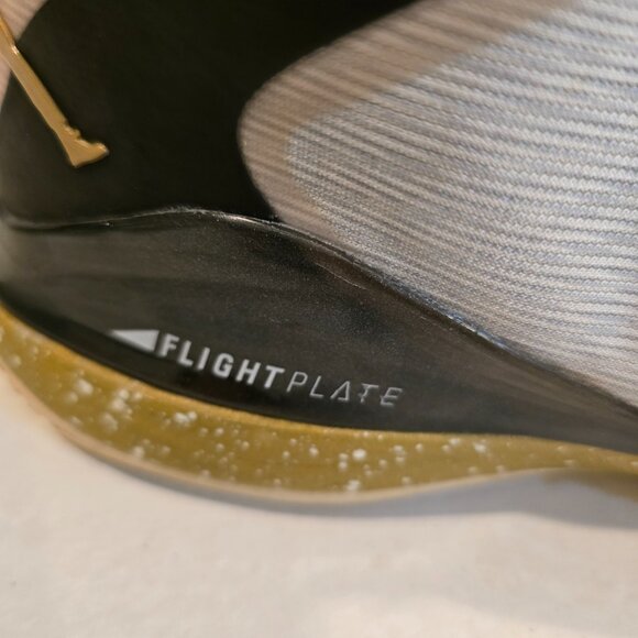 NikeiD Flight Plate Men\'s Shoe Size 12 White, Gold, Black main image 8